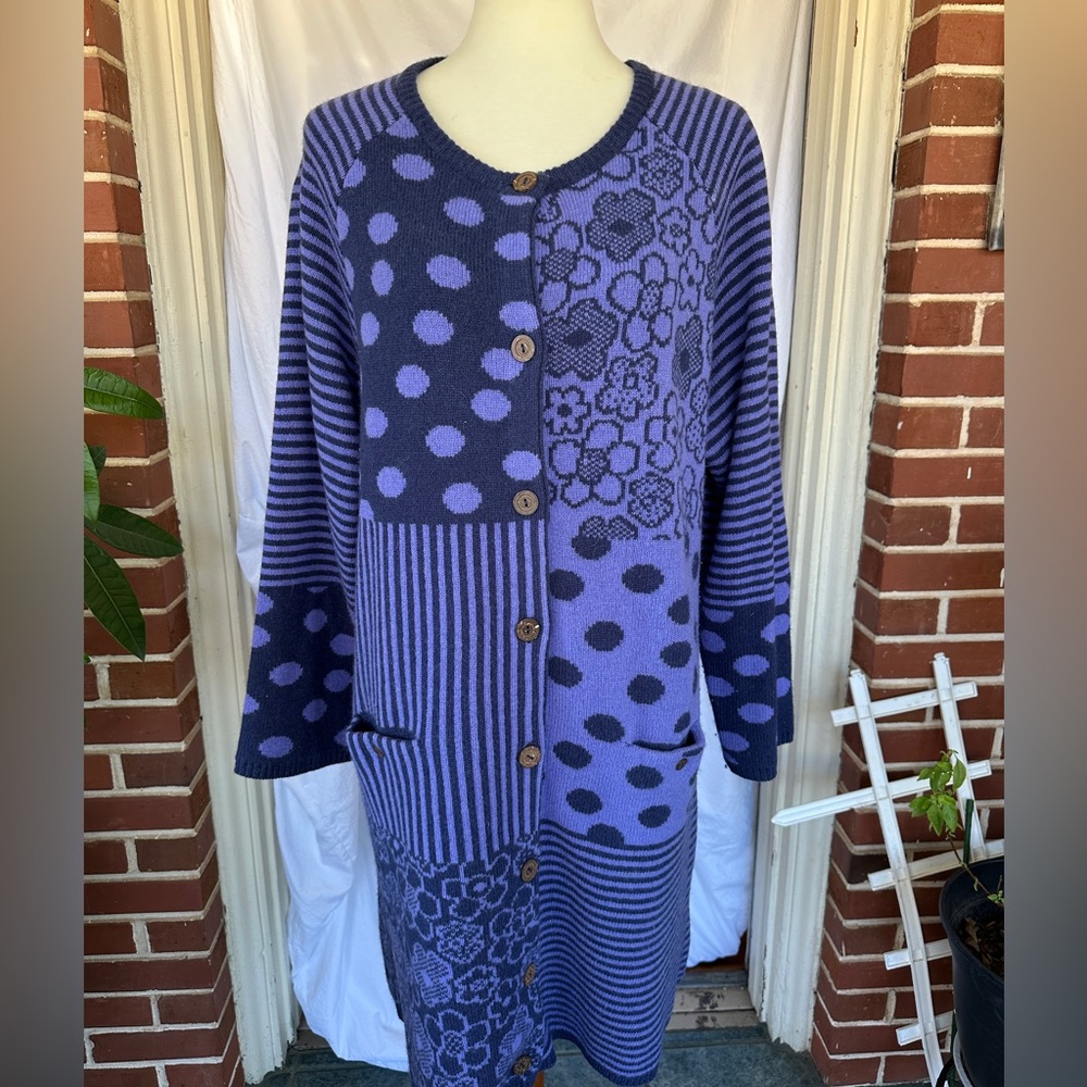 Gudrun Sjoden Sweater Coat Sz L
